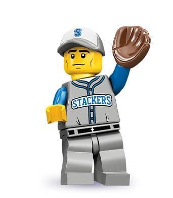 Baseball Fielder Lego Minifigure  Series 10