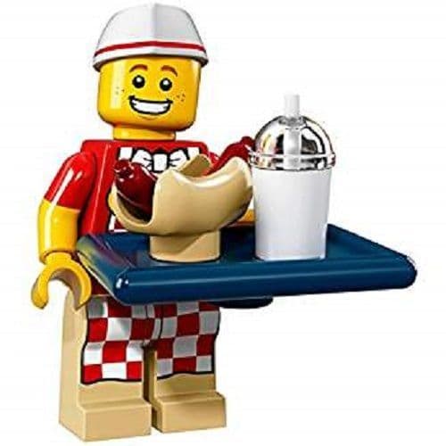 Lego Minifigure Hot Dog Vendor from Series 17