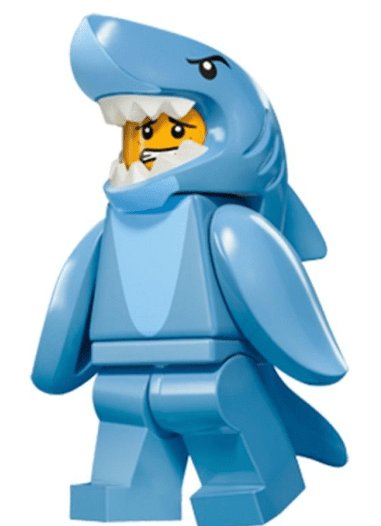 Lego Series 15 Shark Suit Guy Minifigure from 71011 Minifigures