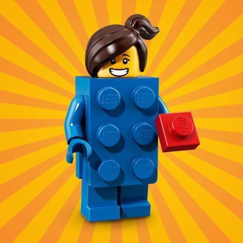 Lego Blue Brick Suit Girl Minifigure from Series 18